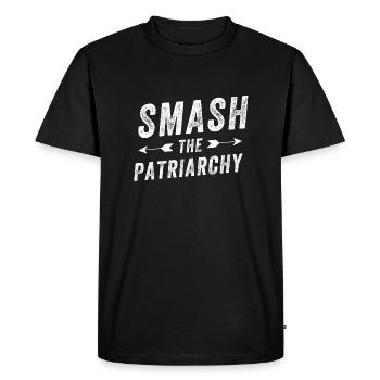 Smash the Patriarchy - Men's Premium Organic T-Shirt - black - Front - Nico (187cm)