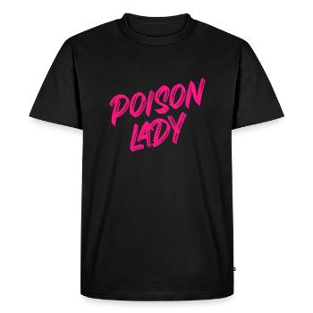 Poison Lady (rose) - T-shirt Premium bio Homme - noir - Devant - Nico (187cm)