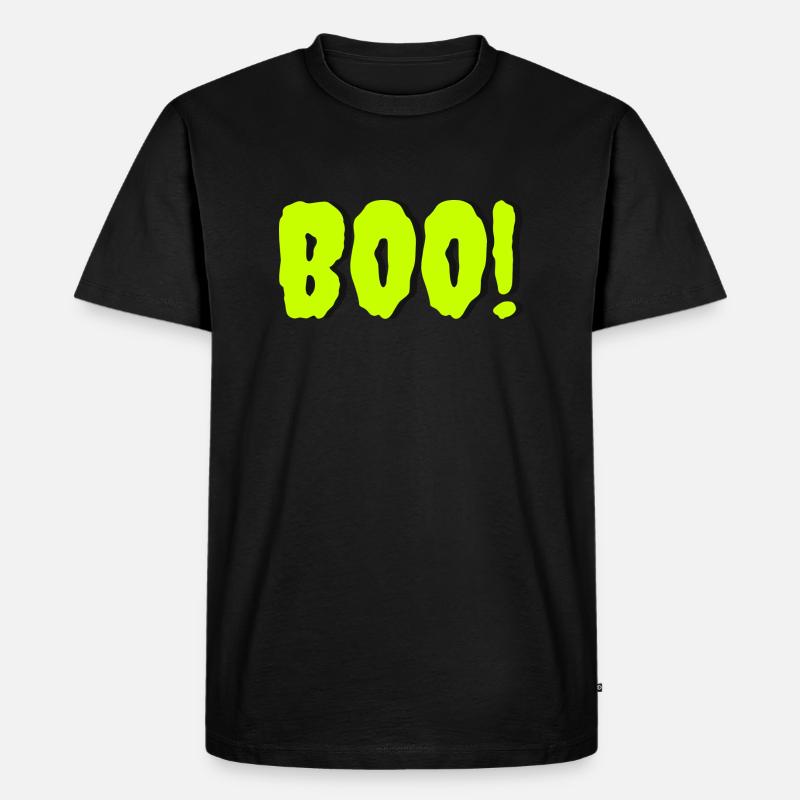 boo - Männer Premium Bio T-Shirt - Schwarz