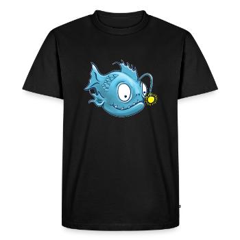 Poisson-lanterne ou poisson-grenouille - T-shirt Premium bio Homme - noir - Devant - Nico (187cm)