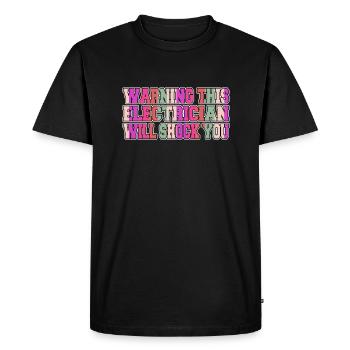 vêtements d’électricien appareils cadeaux heureux - T-shirt Premium bio Homme - noir - Devant - Nico (187cm)