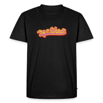 I'm a Weirdo distressed design - Men's Premium Organic T-Shirt - black - Front - Nico (187cm)