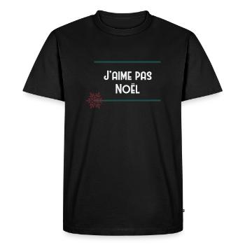 J’aime pas Noël - T-shirt Premium bio Homme - noir - Devant - Nico (187cm)