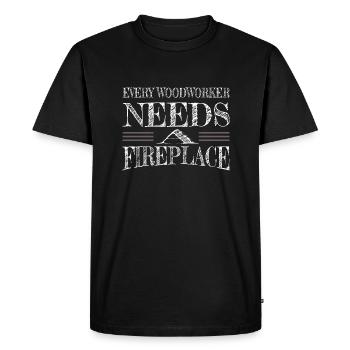 carpenter hoodies and sweatshirts logging hearbeat - Men's Premium Organic T-Shirt - black - Front - Nico (187cm)