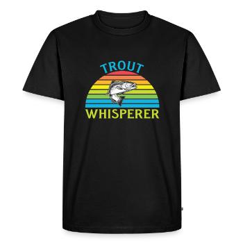 Pêcheurs Pêche Pêche Pêcheurs Pêcheurs Poisson Poisson - T-shirt Premium bio Homme - noir - Devant - Nico (187cm)