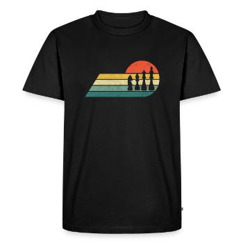 Chess retro hobby - Men's Premium Organic T-Shirt - black - Front - Nico (187cm)