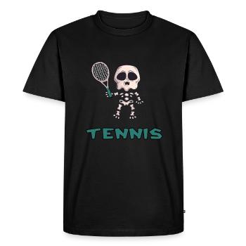 tennis tennis match joueur de tennis tennis-oldie - T-shirt Premium bio Homme - noir - Devant - Nico (187cm)