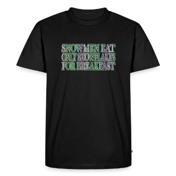 Funny quote Dinosaur Christmas Tree - Men's Premium Organic T-Shirt - black - Front - Nico (187cm)
