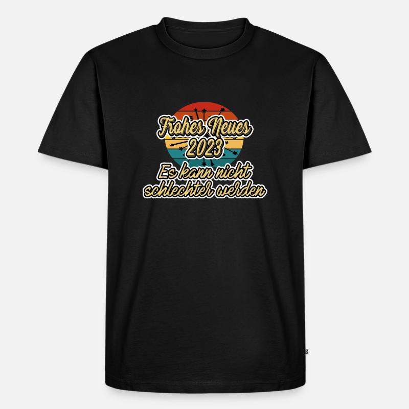 Frohes Neues 2023 - Männer Premium Bio T-Shirt - Schwarz