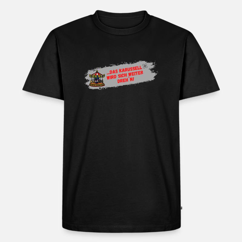 Karussell - Männer Premium Bio T-Shirt - Schwarz