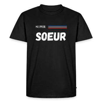 super sœur - t-shirt assorti - T-shirt Premium bio Homme - noir - Devant - Nico (187cm)