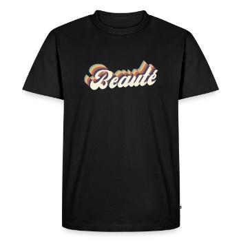beauté vintage - T-shirt Premium bio Homme - noir - Devant - Nico (187cm)