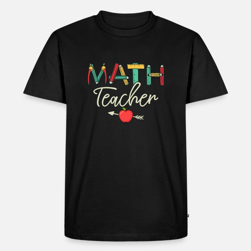 Math Teacher Student School Education - Männer Premium Bio T-Shirt - Schwarz