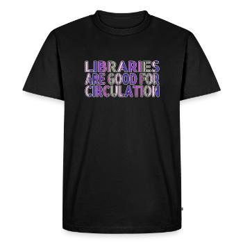 funny birthday art book children i love books bday - Men's Premium Organic T-Shirt - black - Front - Nico (187cm)