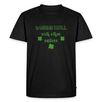 Drink well with other sailors beer lovers - T-shirt Premium bio Homme - noir - Devant - Nico (187cm)