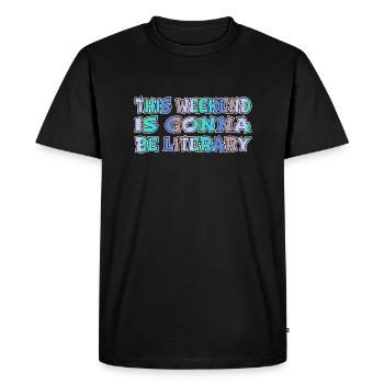 Idée cadeau Livre Fan Cadeau Livre Amoureux Fun Cat - T-shirt Premium bio Homme - noir - Devant - Nico (187cm)