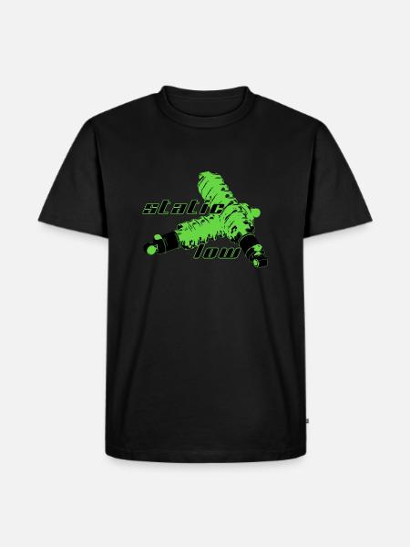 staticlow 4 - Männer Premium Bio T-Shirt - Schwarz