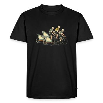 Road Bike Bicycle Trailer Kids Men's Day - Men's Premium Organic T-Shirt - black - Front - Nico (187cm)