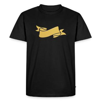 Banner Gold - Men's Premium Organic T-Shirt - black - Front - Nico (187cm)