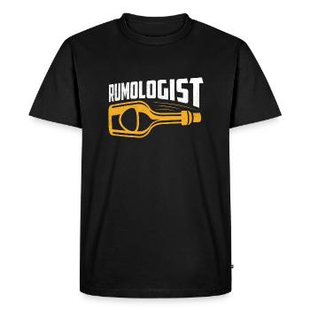Rumologist Rum Caribbean Drinking - Men's Premium Organic T-Shirt - black - Front - Nico (187cm)