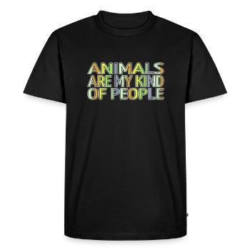 Défenseurs des droits des animaux Bien-être animal présent - T-shirt Premium bio Homme - noir - Devant - Nico (187cm)