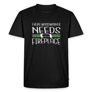 bday cool logging lumberjackwoodworking mason - Men's Premium Organic T-Shirt - black - Front - Nico (187cm)