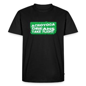 Yoga Fantaisie Innovant Anniversaire Abstrait Génial - T-shirt Premium bio Homme - noir - Devant - Nico (187cm)