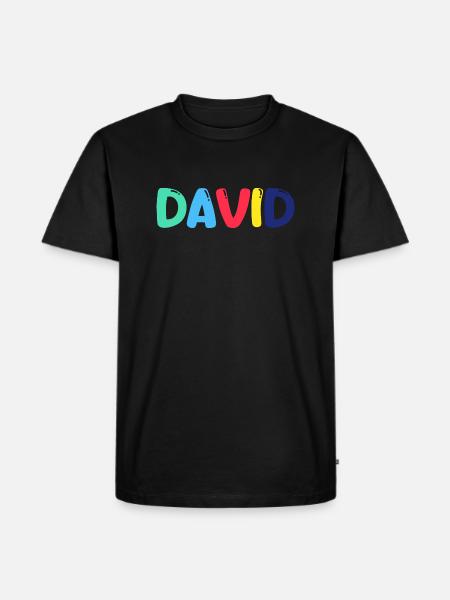 Nom - David - T-shirt Premium bio Homme - noir