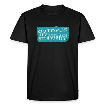 birthday present idea observing octopuses - Men's Premium Organic T-Shirt - black - Front - Nico (187cm)
