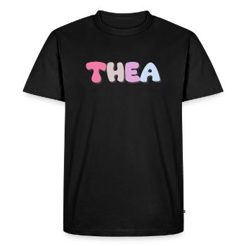 Nom - Thea - T-shirt Premium bio Homme - noir - Devant - Nico (187cm)