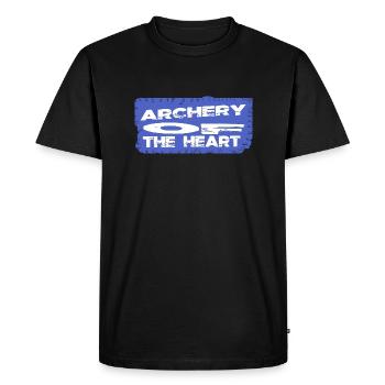 gift archery practice love community - Men's Premium Organic T-Shirt - black - Front - Nico (187cm)