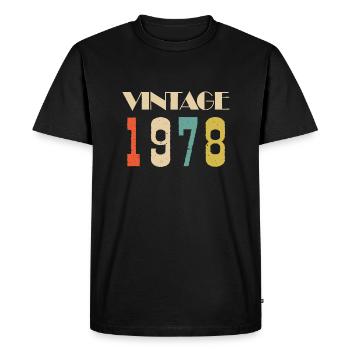 1969 Vintage Édition limitée Cadeau - T-shirt Premium bio Homme - noir - Devant - Nico (187cm)