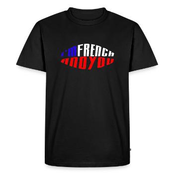 je suis français et vous - T-shirt Premium bio Homme - noir - Devant - Nico (187cm)