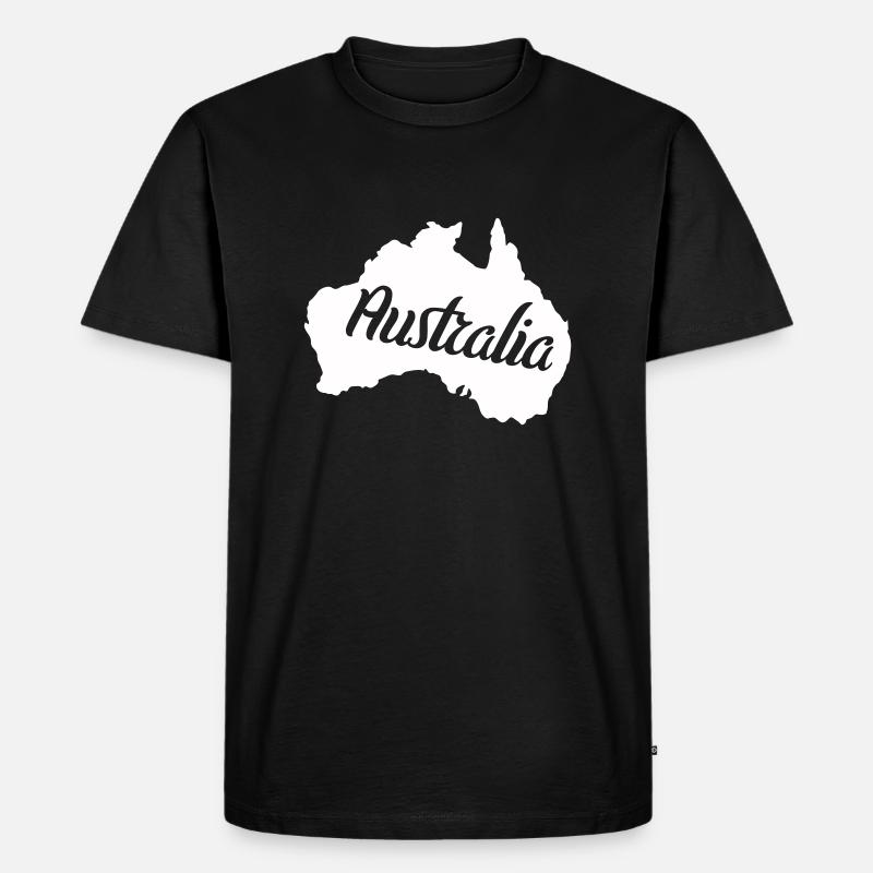 australia - Männer Premium Bio T-Shirt - Schwarz