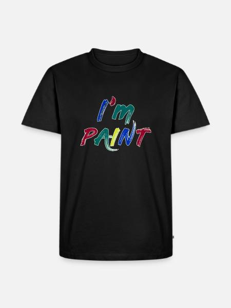 JEG ER MALING - JEG ELSKER AT FINGERMALE – FINGERMALING - Herre Premium økologisk T-shirt - sort