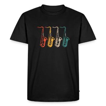 Sax saxophone saxophone - T-shirt Premium bio Homme - noir - Devant - Nico (187cm)
