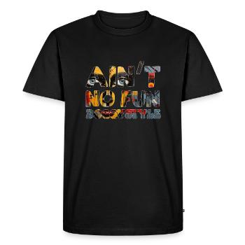 Ce n’est pas amusant - T-shirt Premium bio Homme - noir - Devant - Nico (187cm)