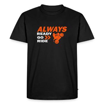 ready go ride - Men's Premium Organic T-Shirt - black - Front - Nico (187cm)