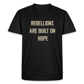 rébellions propriété - T-shirt Premium bio Homme - noir - Devant - Nico (187cm)