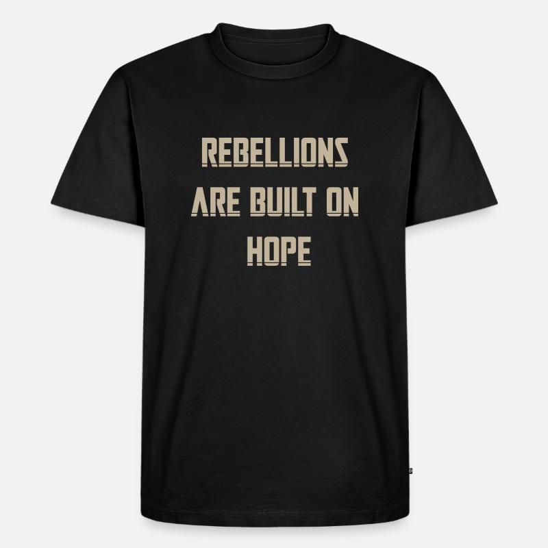 Rebellionen Eigentum - Männer Premium Bio T-Shirt - Schwarz
