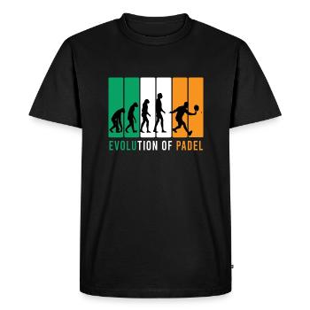 Evolution Padel Design for all paddle - Men's Premium Organic T-Shirt - black - Front - Nico (187cm)