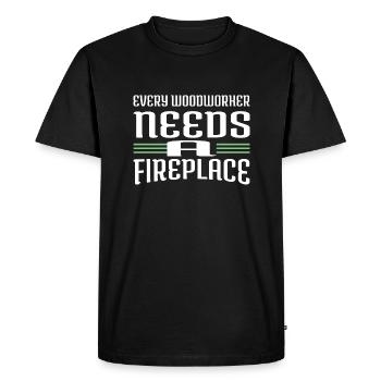 tree feller arboriculture jackhammer - Men's Premium Organic T-Shirt - black - Front - Nico (187cm)