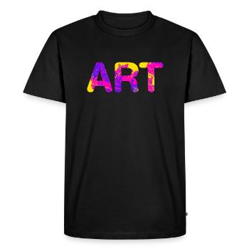 Texte d’art - T-shirt Premium bio Homme - noir - Devant - Nico (187cm)