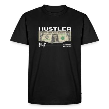 Hustler - T-shirt Premium bio Homme - noir - Devant - Nico (187cm)