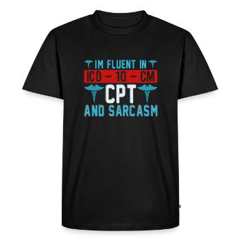 ICD 10 - Medical Coding Specialist - Men's Premium Organic T-Shirt - black - Front - Nico (187cm)