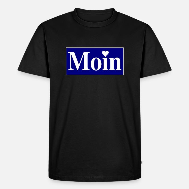 Moin - Männer Premium Bio T-Shirt - Schwarz