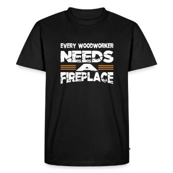 Funshirt Funny Craftsmen Design - Men's Premium Organic T-Shirt - black - Front - Nico (187cm)
