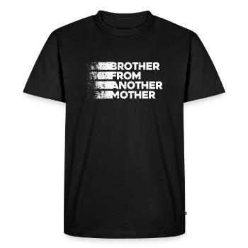 frère d’une autre mère. Parfait pour les cadeaux - T-shirt Premium bio Homme - noir - Devant - Nico (187cm)