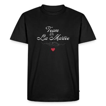 Bride Team - Bride Team - Men's Premium Organic T-Shirt - black - Front - Nico (187cm)