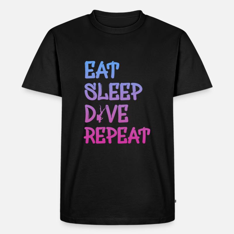 dive, diver, scuba diving, tauchen - Männer Premium Bio T-Shirt - Schwarz